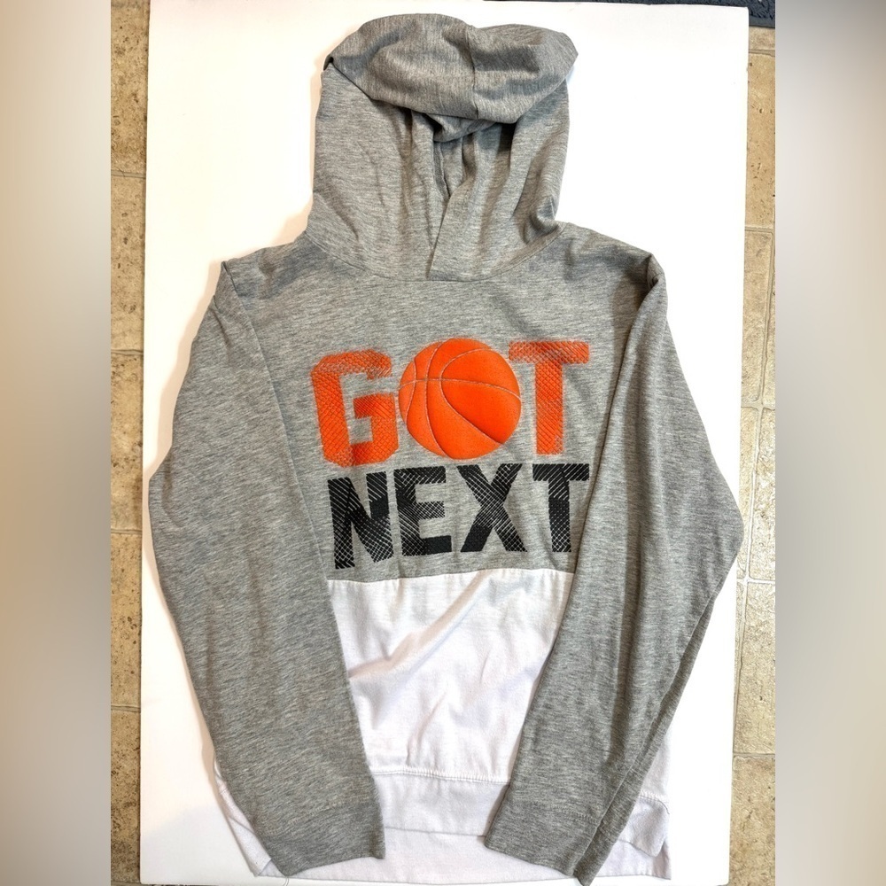 Boys Hind “Got Next” Basketball Hooded Long-Sleeve T-Shirt Sz 10-12